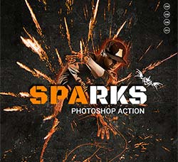 极品PS动作－火花艺术(含高清视频教程)：Sparks Photoshop Action